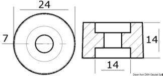 Anodo collettore 70/90/115 HP 43.292.21 Tecnoseal