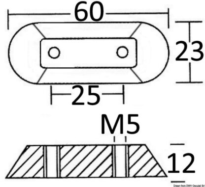 Anodo fuoribordo Honda magnesio 43.315.25 Tecnoseal