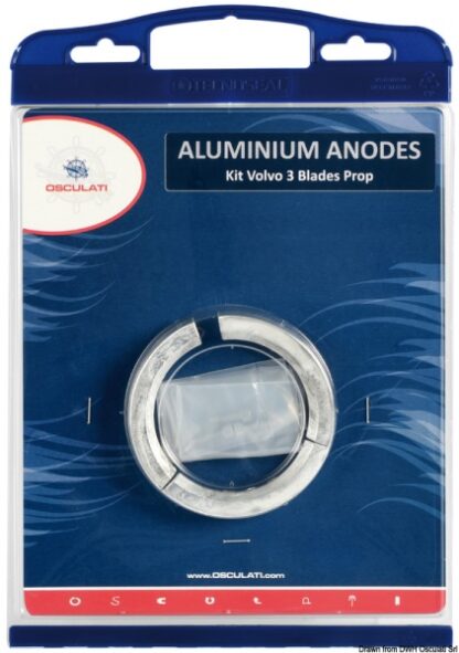 Kit Volvo elica 3 pale magnesio 43.347.02 Osculati by Tecnoseal