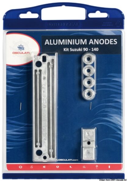 Kit anodi Suzuki 90/140 HP zinco 43.371.00 Osculati by Tecnoseal