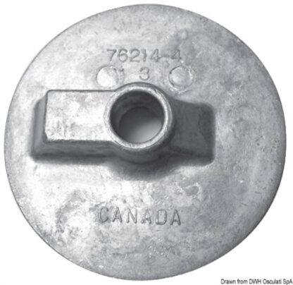 Anodo alluminio pinna piatta Bravo 43.423.20 Tecnoseal