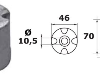 Anodo B zinco 43.512.00 Tecnoseal