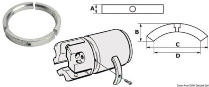 Kit anodi magnesio Volvo SailDrive 3 p. 43.535.11 Tecnoseal
