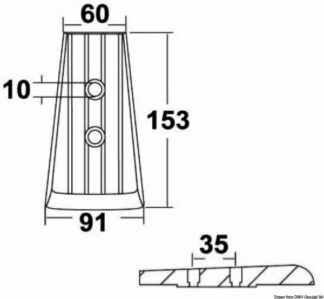 Anodo alluminio Volvo DPR-DPH 43.554.20 Tecnoseal