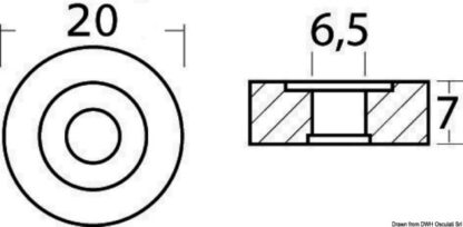 Anodo magnesio a rondella 43.823.93 Tecnoseal