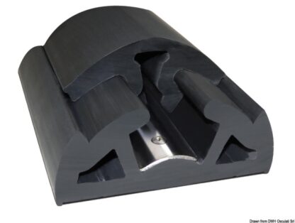 Profilo parabordo Bino nero 90 mm - 12 mt 44.045.03 Tessilmare