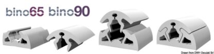 Profilo parabordo BINO 90 grigio 44.046.03 Tessilmare