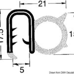 Profilo PVC per bordare nero 50 m 44.493.02 Osculati