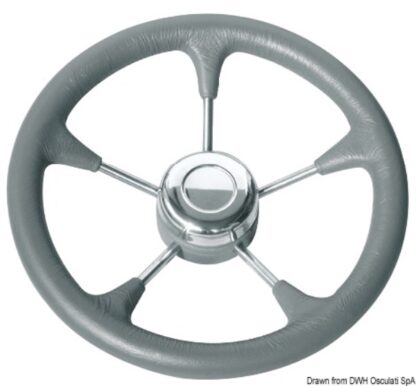 Volante poliuretano grigio con raccordo 45.128.02 Osculati