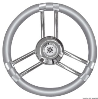 Volante C inox/grigio 350 mm 45.137.02 Osculati