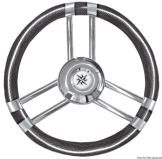Volante C inox/carbonio 350 mm 45.137.05 Osculati
