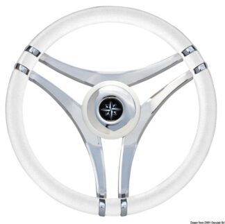 Volante IMPACT bianco Ø 350 mm con razze acciaio 45.141.03 Osculati