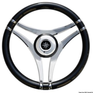Volante IMPACT carbon look Ø 350 mm razze acciaio 45.141.04 Osculati