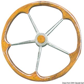 Timone inox teak 500 mm 45.167.03 Osculati