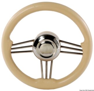 Volante inox+poliuretano crema 350 mm 45.173.36 Osculati