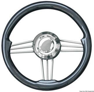 Volante inox+carbonio 350 mm 45.175.35 Osculati