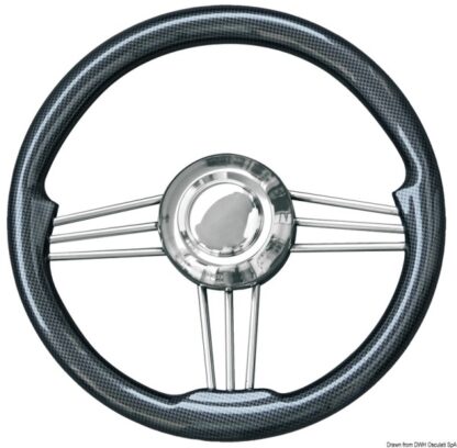 Volante inox+carbonio 350 mm 45.175.35 Osculati