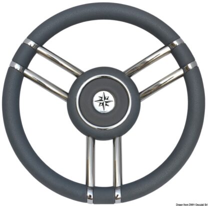 Volante Apollo inox+poliuretano Ø 350 mm grigio 45.178.12 Osculati