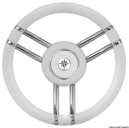 Volante Apollo inox+poliuretano Ø 350 mm bianco 45.178.13 Osculati
