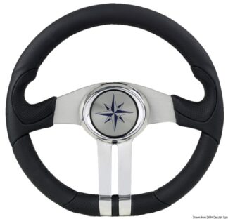 Volante nero razze argento/cromo 45.158.30 Osculati