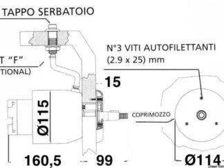 Pompa retro cruscotto UP33R 45.280.04 Ultraflex