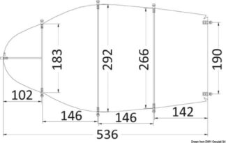 Telone universale cm 427/488 grigio 300D 46.503.03 Osculati