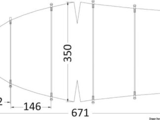 Telone universale cm 550/610 grigio 300D 46.503.09 Osculati