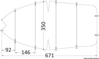 Telone universale cm 550/610 grigio 300D 46.503.09 Osculati