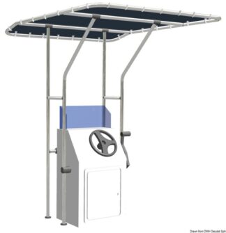 T-Top in lega leggera 1700x1400x2050 mm 48.194.02 Oceansouth