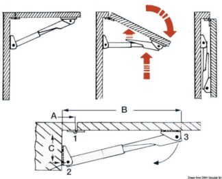 Supporto tavolo Rakego 120 kg 48.452.50 Osculati