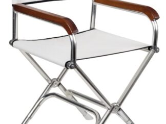 Sedia pieghevole Director poliestere bianco 48.353.17 Osculati