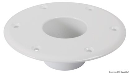 Base alluminio bianco pavimento per tavolo 48.416.12 Osculati