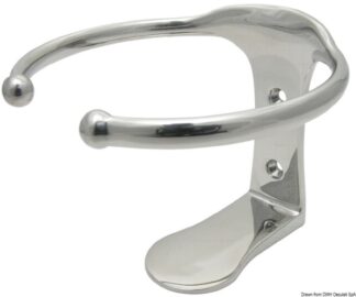 Porta bicchieri inox singolo fissaggio a vite 48.429.10 Osculati