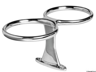 Porta bicchieri inox doppio fissaggio a vite 48.429.22 Osculati