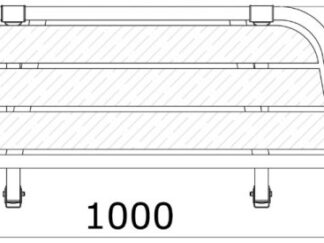 Plancetta di poppa 1000 mm 48.443.02 Osculati