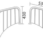 Plancetta poppa tonda 530 mm 48.443.40 Osculati