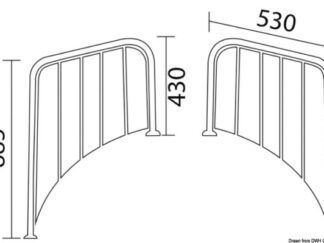 Plancetta poppa tonda 530 mm 48.443.40 Osculati
