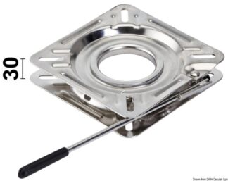 Base girevole inox frizionata con blocco 172x172 mm 48.648.03 Osculati