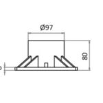 Colonnina light 30 cm base lucida 48.660.01 Osculati