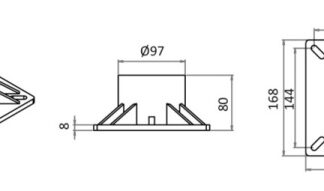 Colonnina light 30 cm base lucida 48.660.01 Osculati