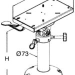 base e colonna + supporto sedile h. 340/470 48.710.99 Osculati