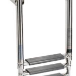 Scaletta telescopica per plancetta con tubi ovali 49.555.03 Osculati