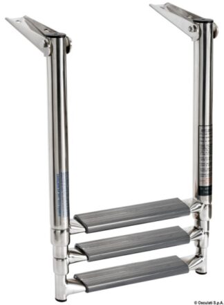 Scaletta telescopica per plancetta con tubi ovali 49.555.03 Osculati