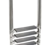 Scaletta telescopica per plancetta con tubi ovali 49.555.05 Osculati