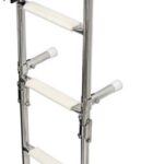 Scaletta pieghevole con attacchi arcuati 5 gradini 49.582.05 Osculati
