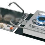 Fornello ribaltabile 1 fuoco+lavello rettangolare 50.102.05 Can