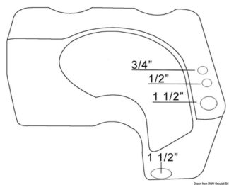 Serbatoio acque nere conformato per WC 50.144.25 Osculati