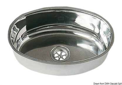 Lavello inox ovale 240 x 375 mm 50.186.84 Osculati