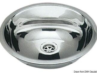 Lavello inox tondo 387 mm 50.186.85 Osculati