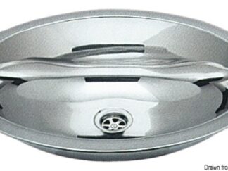 Lavello inox ovale 510 x 390 mm 50.186.86 Osculati